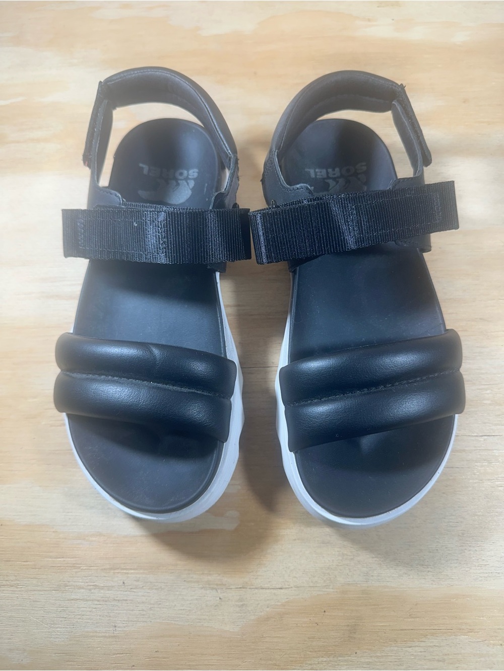 Sorel Black Platform Sandals Women’s Size 7 - Picture 2 of 7